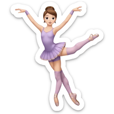 Ballet dancer in over the knee socks and brown hair sticker