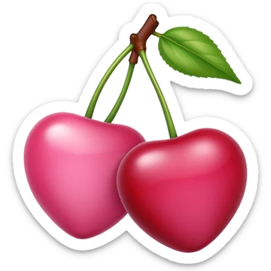 Pink cherries sticker
