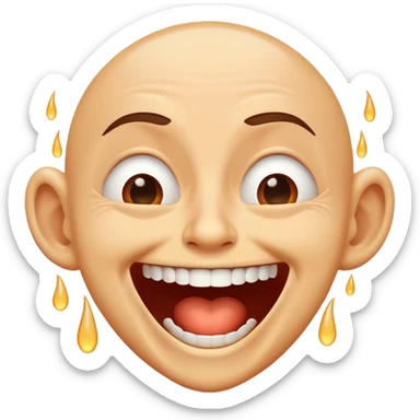 maniacal cackling haha laughing tears sticker