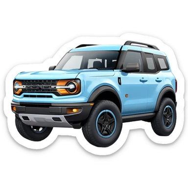 Ford bronco sport baby blue sticker