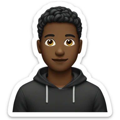 Joven de 13 años con pelo negro  sticker