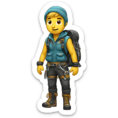 a punk mountain climber sticker