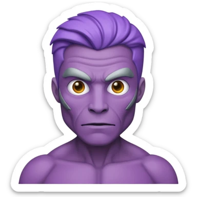 purple mutant man sticker