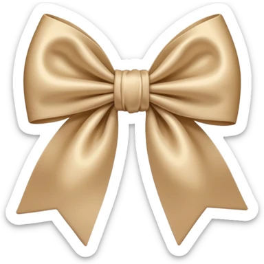 Beige bow sticker