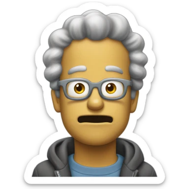 bart pensando en una nube sticker