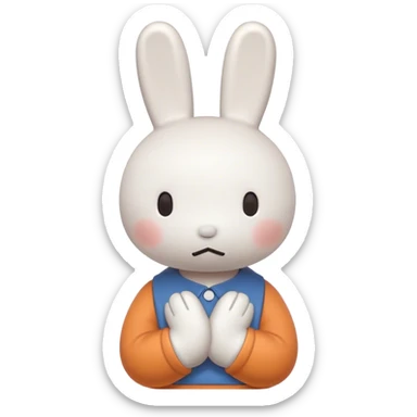 miffy, eyes closed sticker