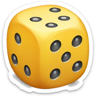 dice with 6 dots on top and 6 dots on left and 6 on right side sticker