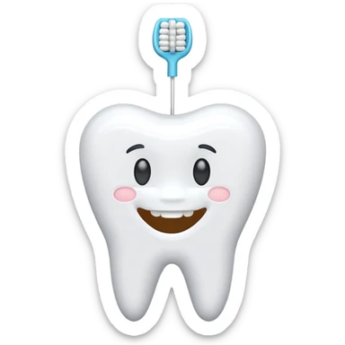 dental floss pick sticker