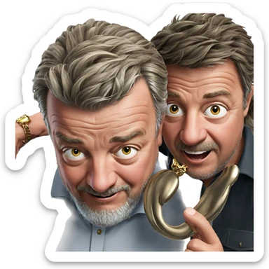 old men wearing jewelry sticker