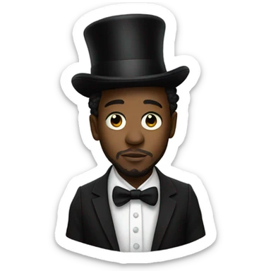 Kendrick Lamar wearing a top hat sticker