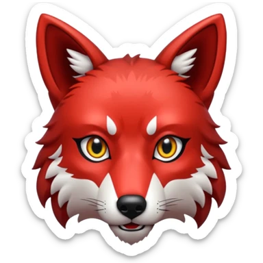 glitter red wolf apex predator sticker