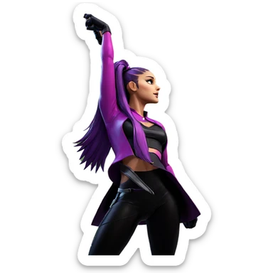 widowmaker in purple attire sticker