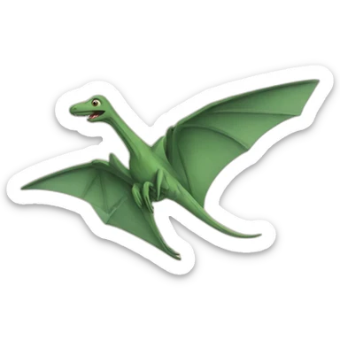 a pterodactyl with a mans face sticker