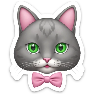 Gato con moño Rosita sticker