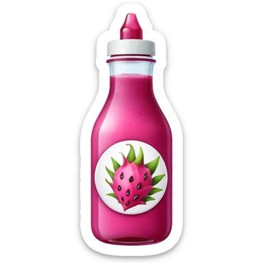 Thin tip squeeze bottle with dragonfruit jam sticker