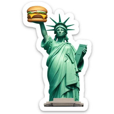 Statue of Liberty holding McDonald’s  sticker