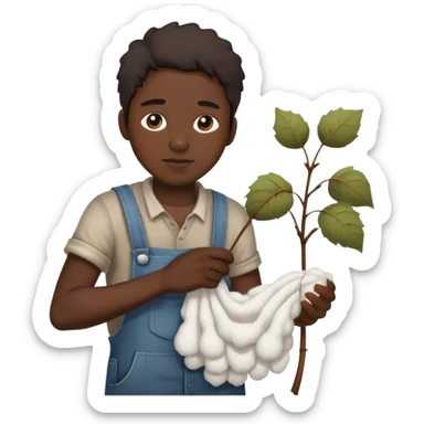 A slave picking cotton sticker