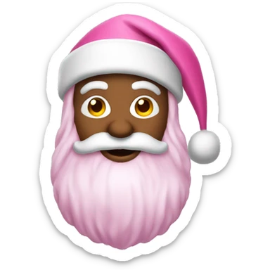 Make a pink Santa Claus sticker