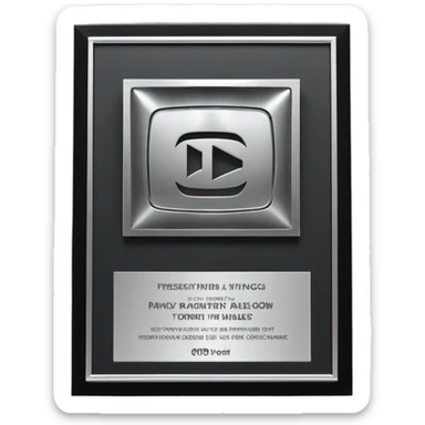 YouTube Silver Playbutton award sticker