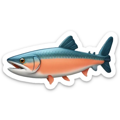 Plane salmon fish sticker