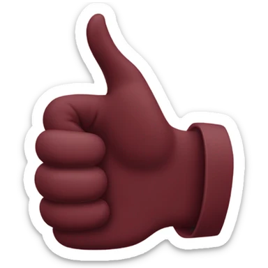 Maroon thumbs up  sticker