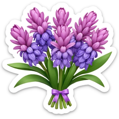 a light margenta bouquet of Hyacinth sticker