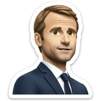 Macron qui joue au foot sticker