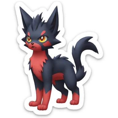 Litten-Zorua-Nargacuga-Sergal-Fakemon-hybrid full body sticker