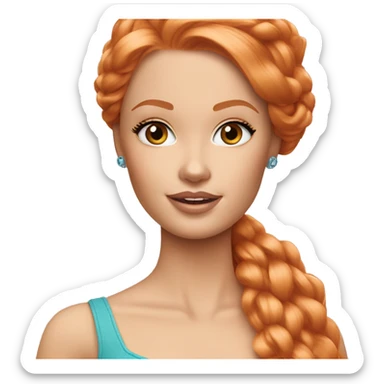 Beautiful Barbie ginger fair skin sticker