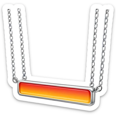 Heat colored horizontal bar necklace  sticker