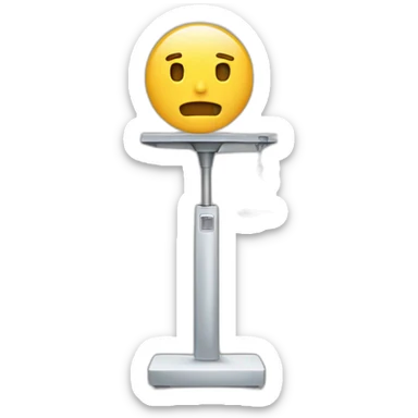 a man weighing himself sticker