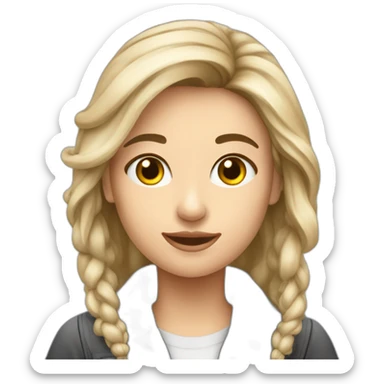 ragazza mora pigra che studia al politecnico  sticker