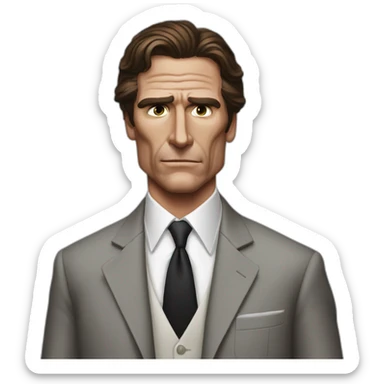 Patrick bateman, kisses, narrowed eyes sticker