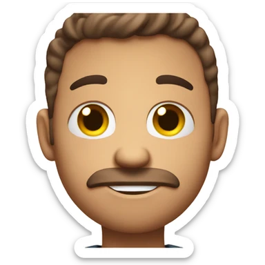 Emoji face with thought bubble with the text I love Brenner  sticker