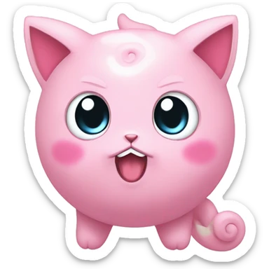 jigglypuff with fuur sticker