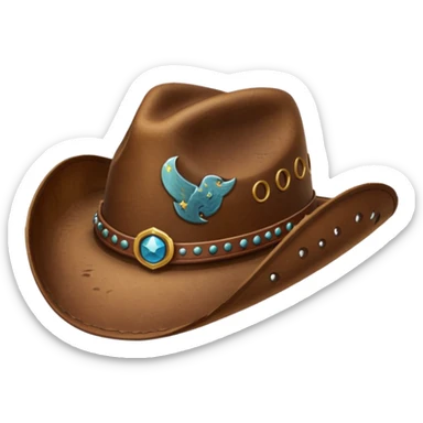 Cowboy hat  emoji style just the hat sticker