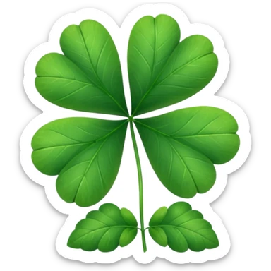 clover with 5 leaves (not 4) sticker