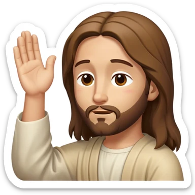 Jesus praying and winking sticker