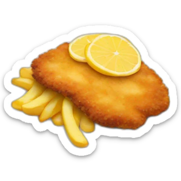 Schnitzel mit Pommes sticker