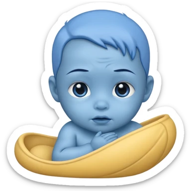 blue mutant baby sticker