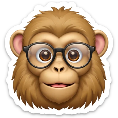 Singe avec des lunettes  sticker