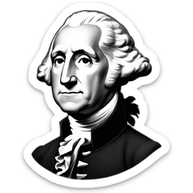 George Washington Black and White sticker