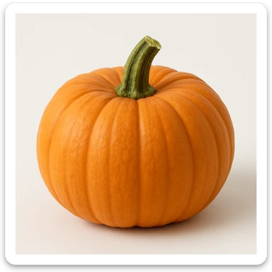 simple pumpkin vegetable, no face, no Halloween theme, no decorations sticker