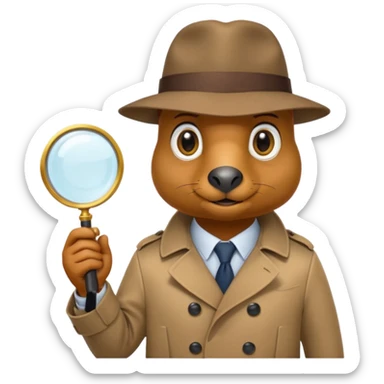 platypus detective sticker