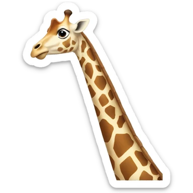 whole, giraffe with short neck sticker