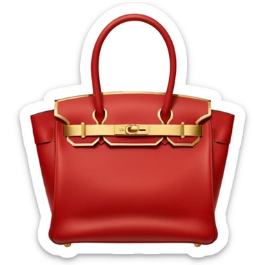 hermes red bag sticker