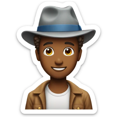 A 10 years boy with hat birthday wishes sticker