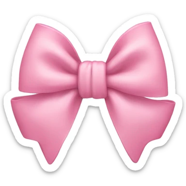 baby pink bow sticker