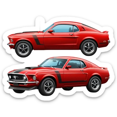 A 1969 model ford mustang sticker