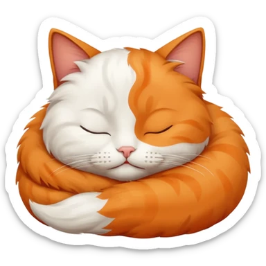 a lazy cat sticker